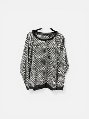 Tibi Black & White Abstract Print Top Size L